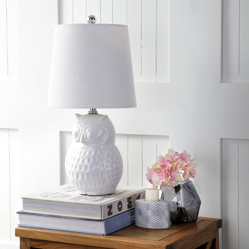 Hoot 20.5" Ceramic Mini LED Table Lamp - JONATHAN Y